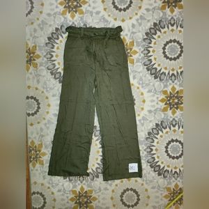 Abercrombie high rise belted wide leg pants (small)